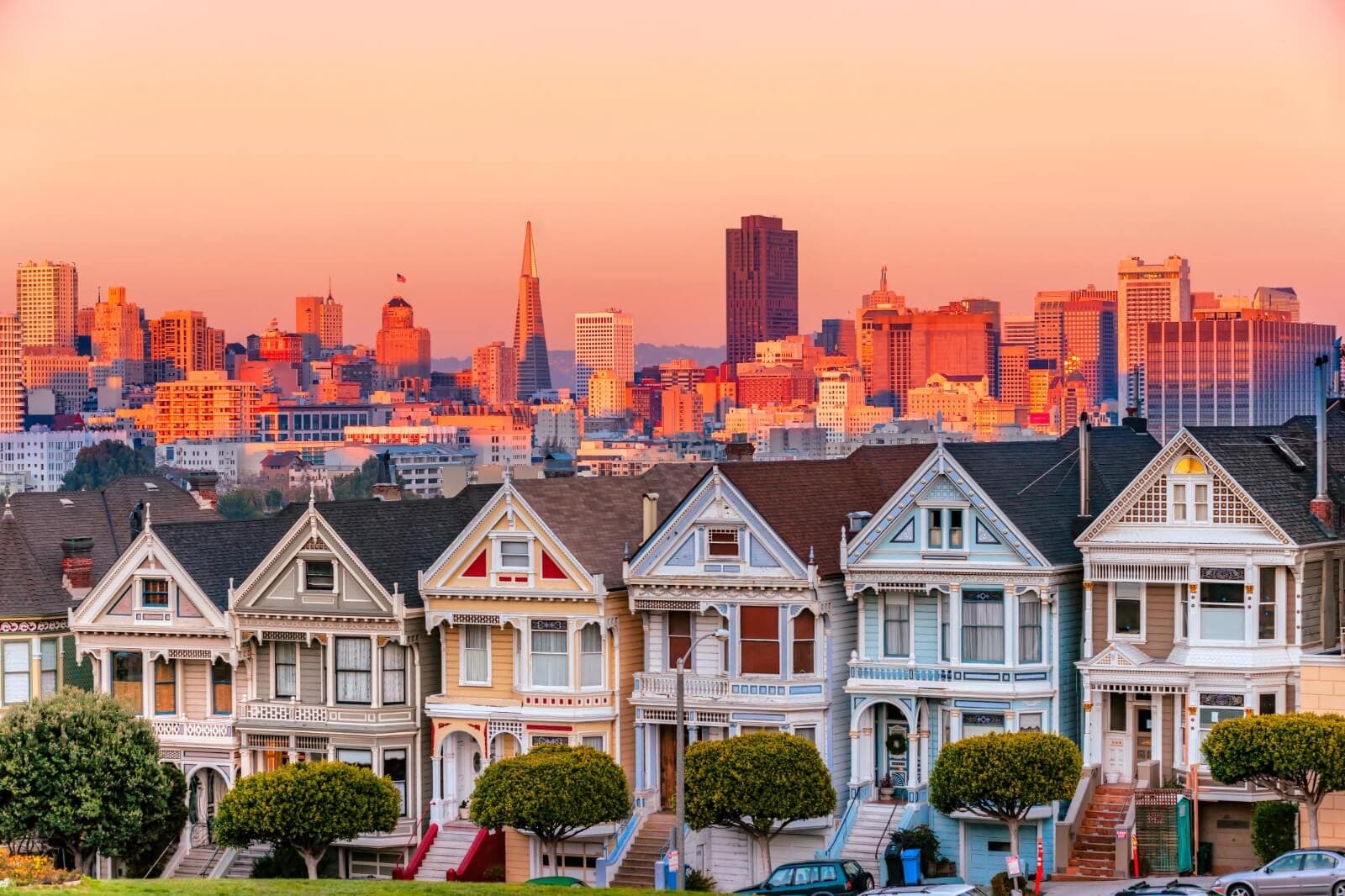 The Painted Ladies at sunset